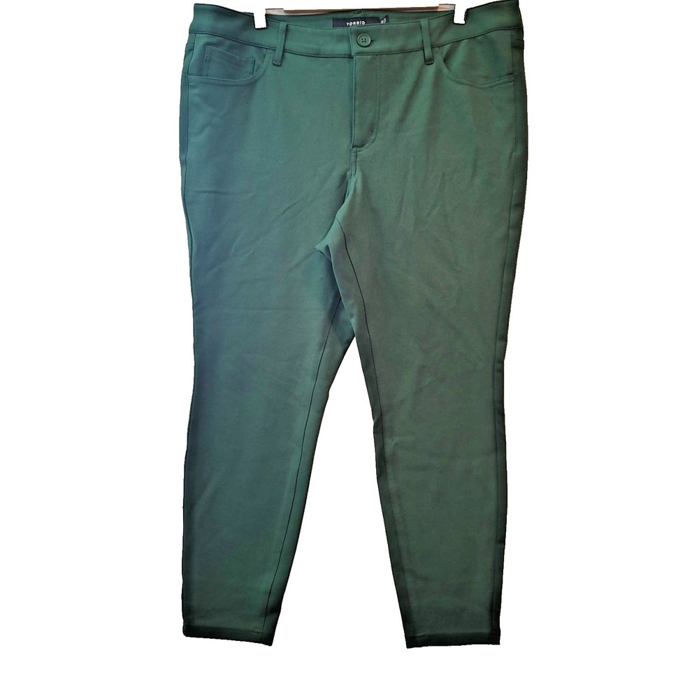 Torrid Pants Womens 18R Green Stretch‎ Skinny Career Work Trousers Ponte Modern